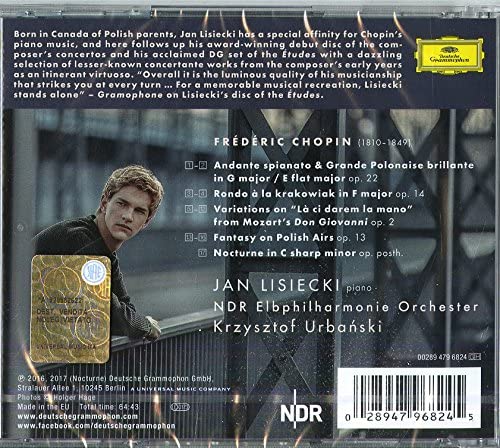 Chopin: Works For Piano & Orchestra | Frederic Chopin, Jan Lisiecki , Krzysztof Urbanski