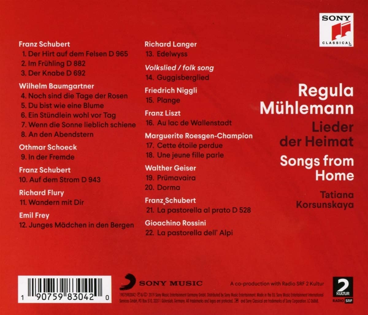 Songs from Home | Regula Muhlemann, Various Composers