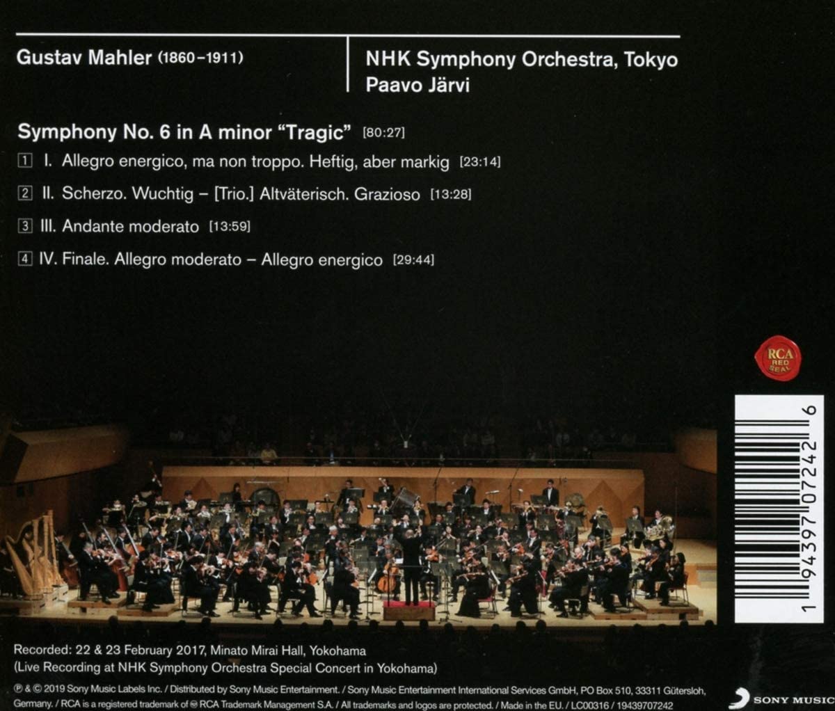 Mahler: Symphony No.6 \'Tragic\' | Gustav Mahler, Paavo Jarvi, Nhk Symphony Orchestra Tokyo