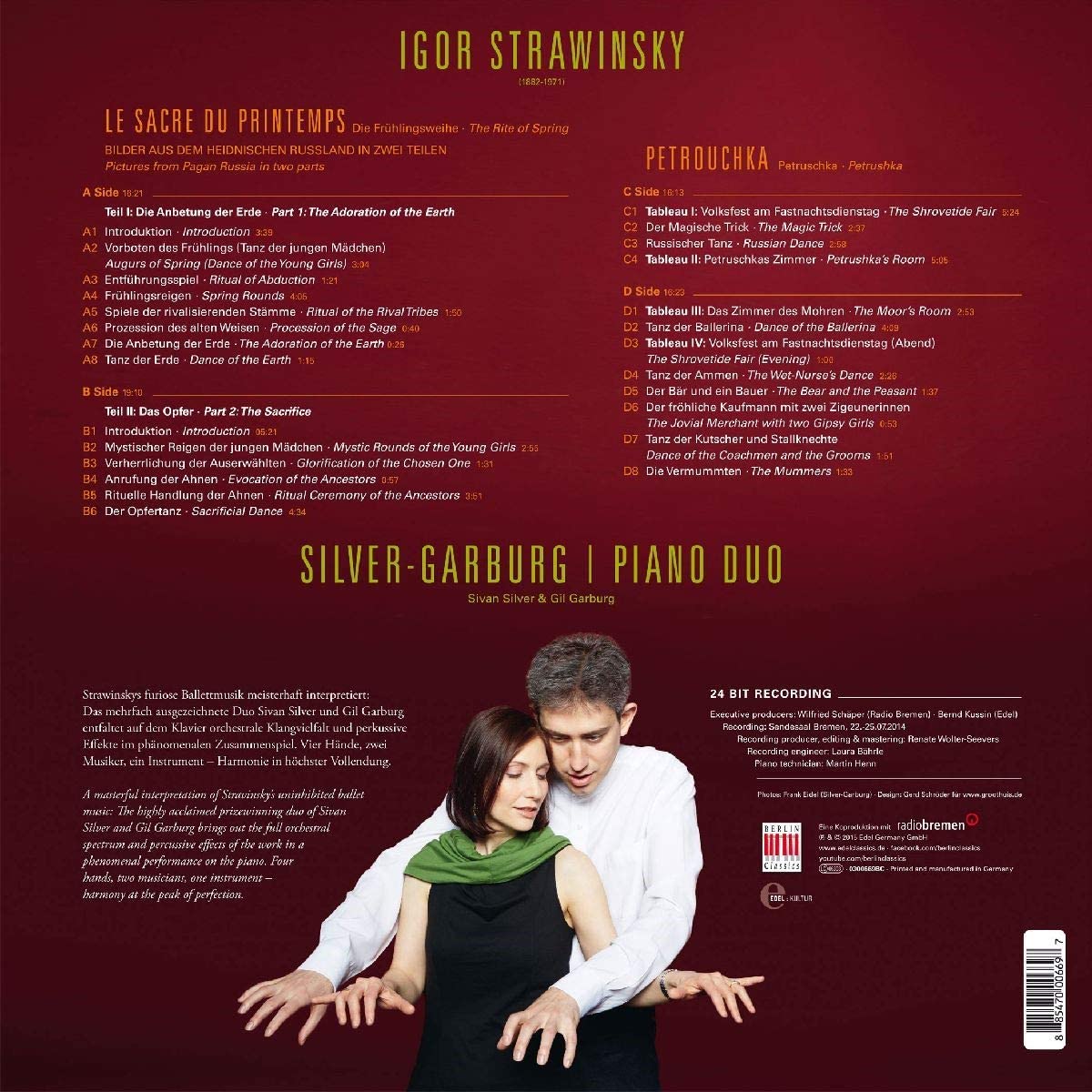 Igor Stravinsky: Petrouchka, Le Sacre du Printemps - Vinyl | Silver-Garburg Piano Duo - 1 | YEO