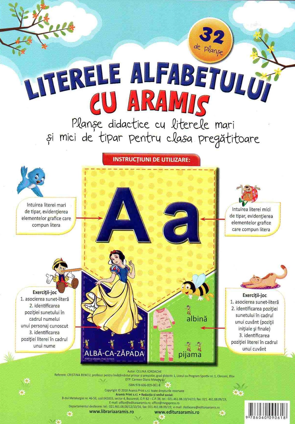 Literele alfabetului cu Aramis – 32 de planse A4 | Celina Iordache Aramis 2022