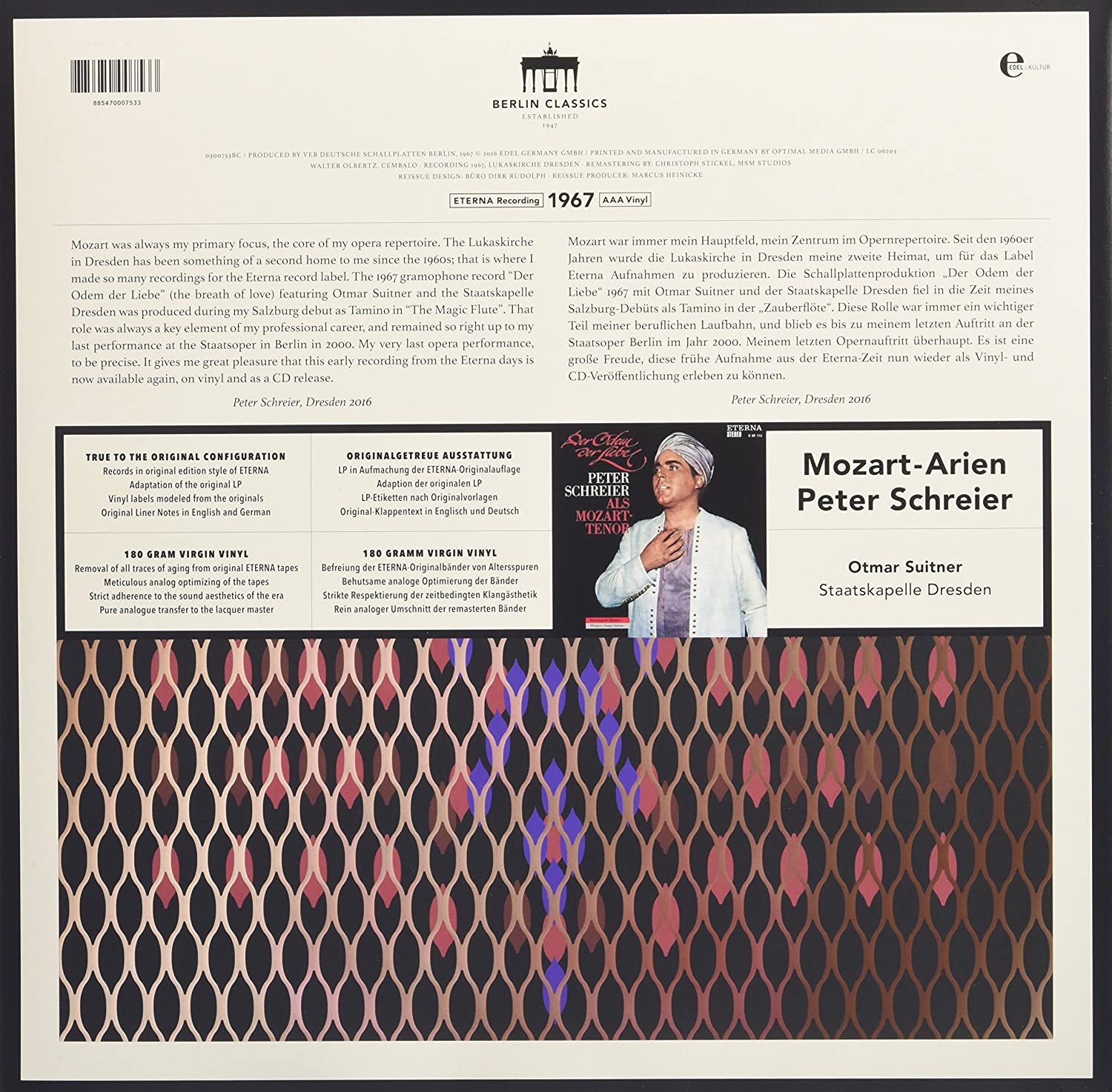 Mozart: Arien - Vinyl | Peter Schreier, Otmar Suitner, Staatskapelle Dresden