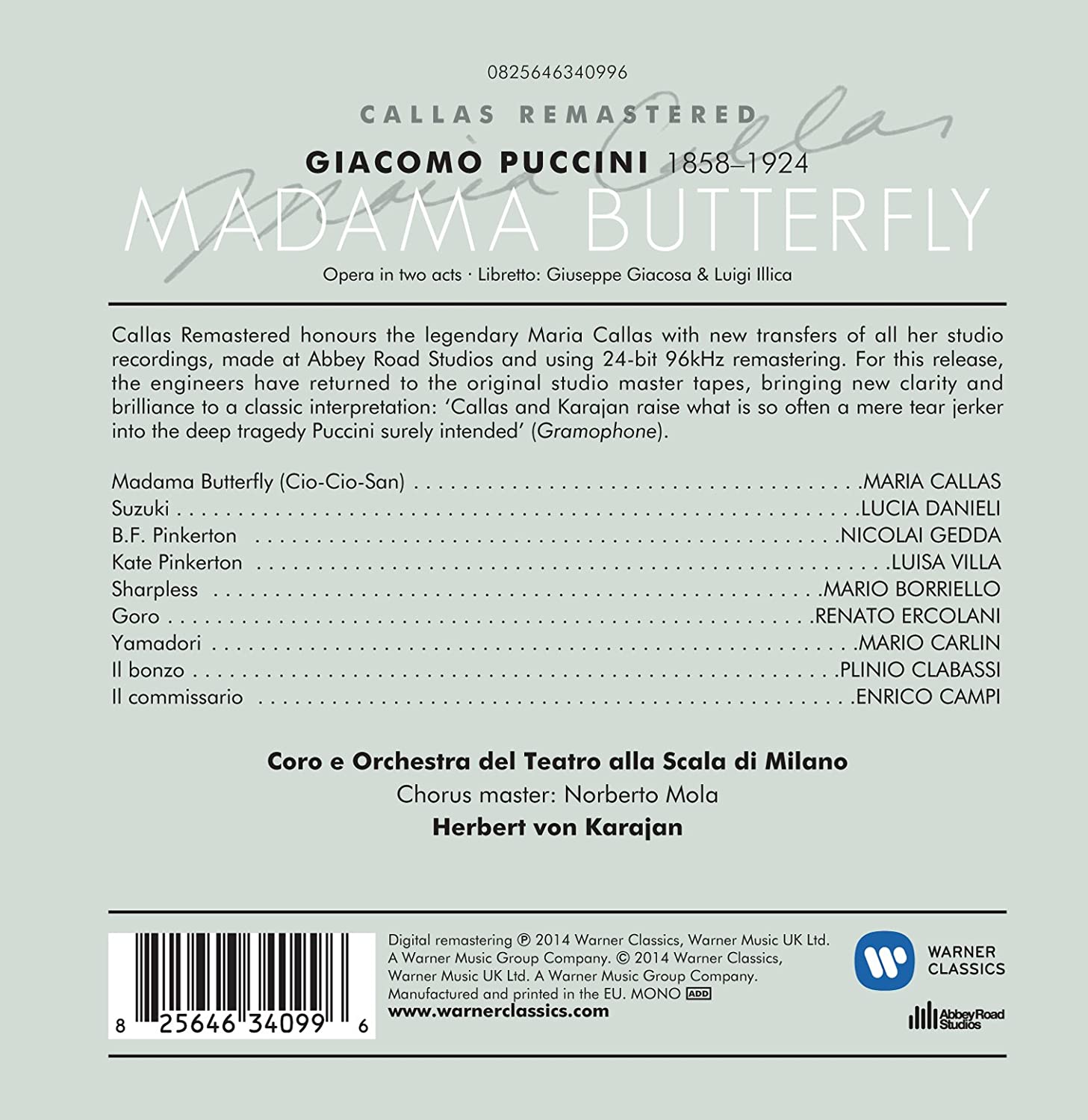 Puccini: Madama Butterfly (1955) | Maria Callas, Lucia Danieli, Luisa Villa, Nicolai Gedda, Herbert von Karajan, L\'Ente Autonomo Del Teatro Alla Scala