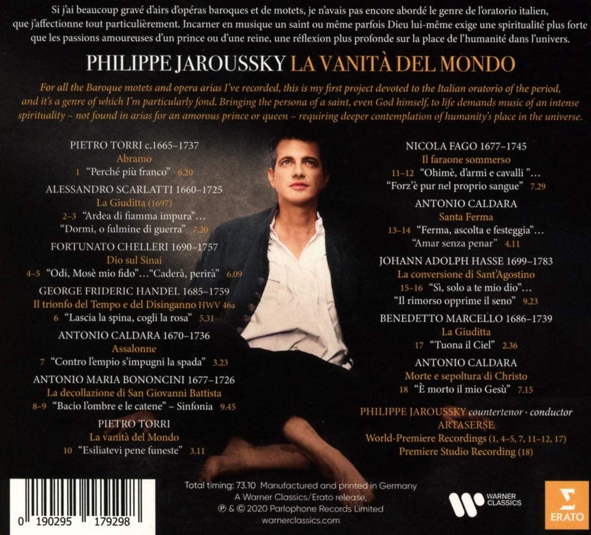 La vanita del mondo | Philippe Jaroussky