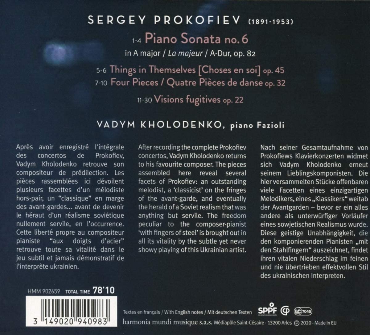 Prokofiev: Piano Sonata No. 6; Visions Fugitives | Vadym Kholodenko