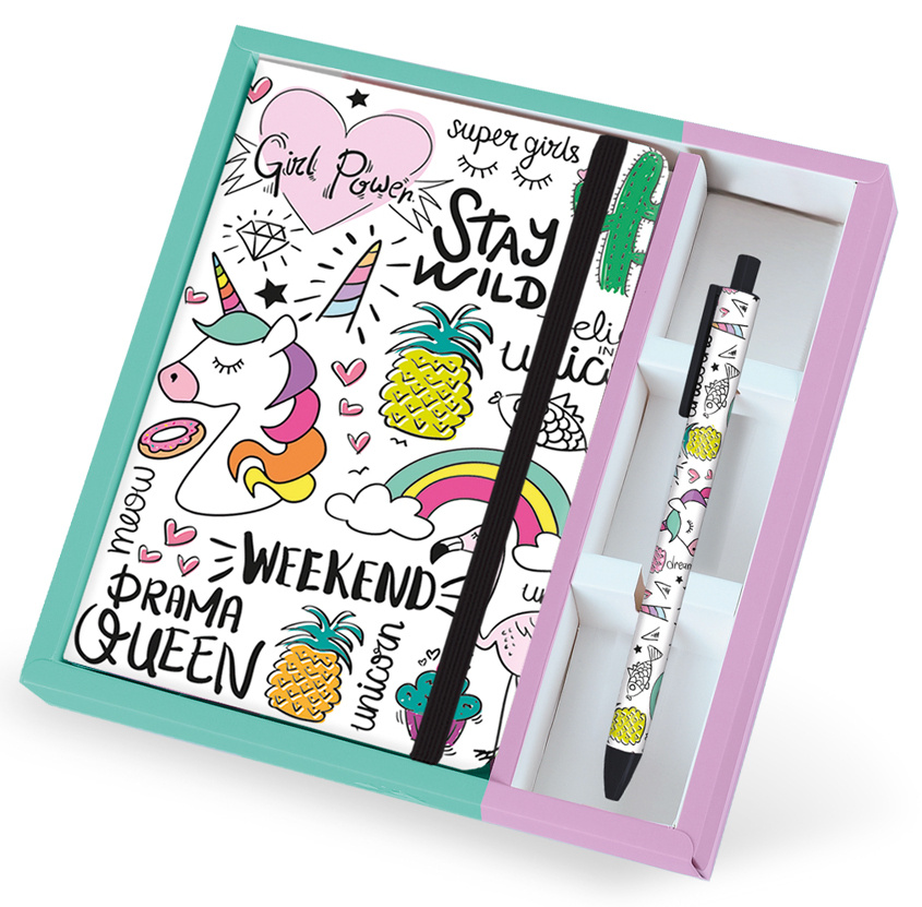 Set carnet si pix - Unicorn | I-Total