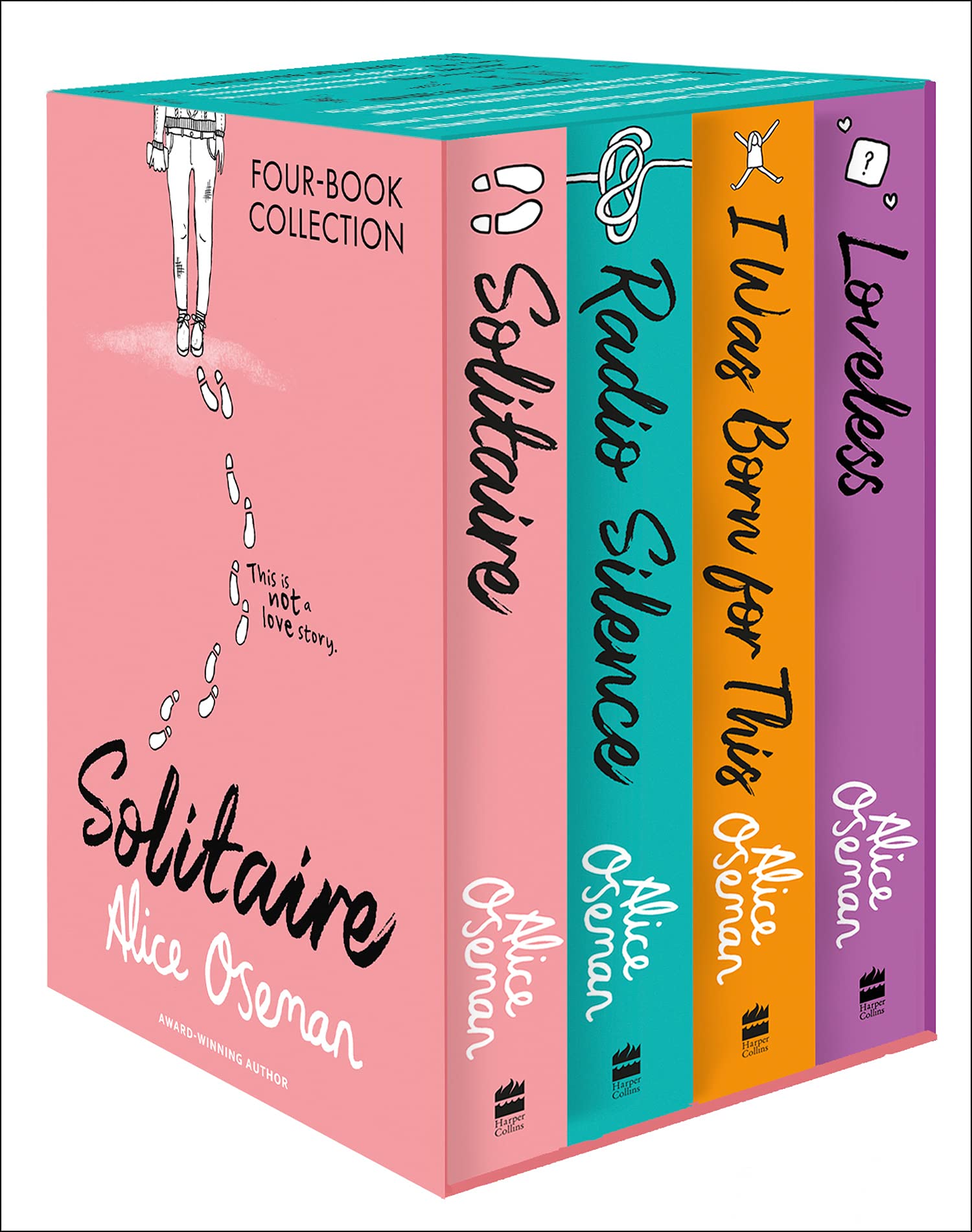 Alice Oseman Four-Book Collection Box Set (Solitaire, Radio Silence, I Was Born For This, Loveless) | Alice Oseman