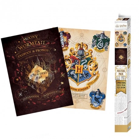 Set 2 postere - Harry Potter: Crest & Marauders, 52 X 38 cm |  ABYStyle