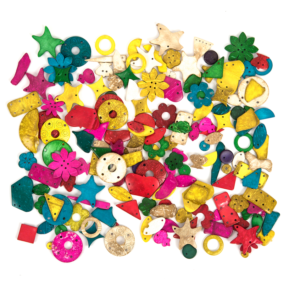 Accesorii craft - Recycled Coconut Shells, Coloured Shapes 250g | TTS Group - 2 | YEO