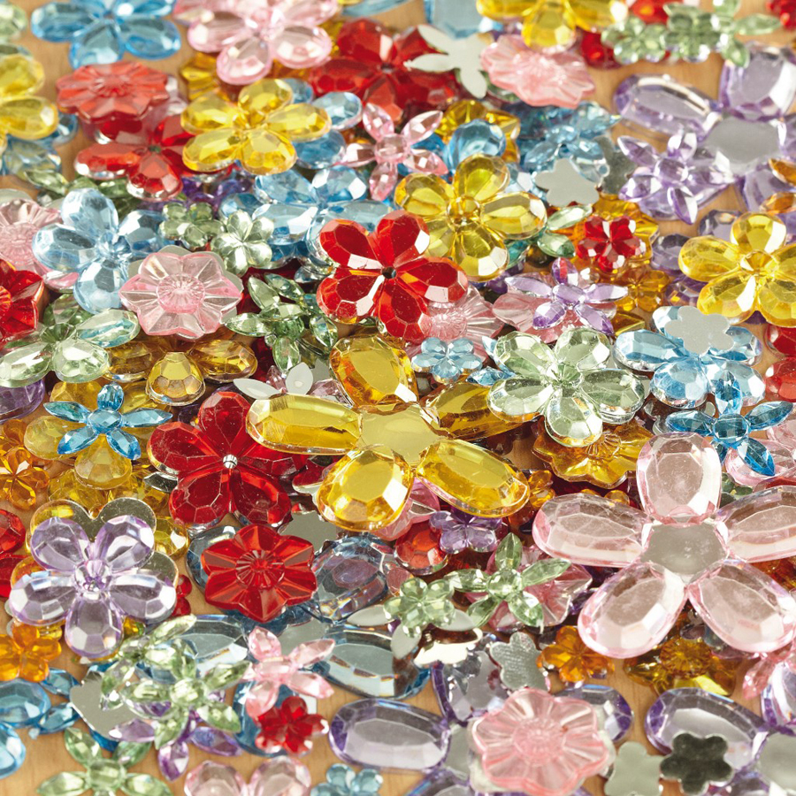 Accesorii craft - Assorted Sparkling Flower Jewels, 300 bucati | TTS Group