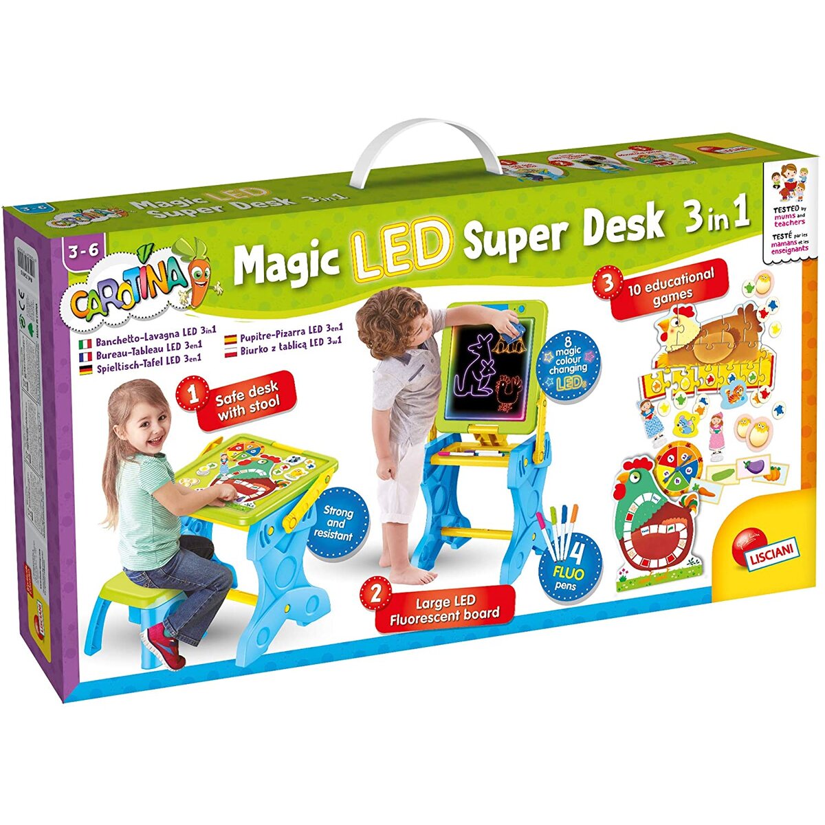 Jucarie educativa - Masuta de activitati 3 in 1 cu led | Lisciani