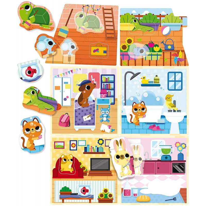 Joc educativ - Montessori - Casuta animalelor de companie | Lisciani - 1