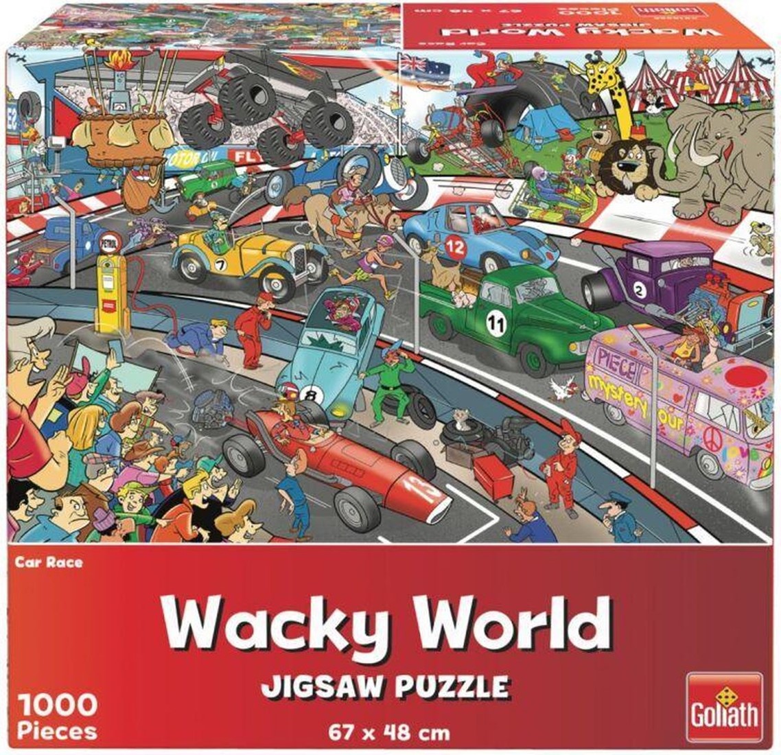 Puzzle 1000 piese - Wacky World - Car Race | Goliath