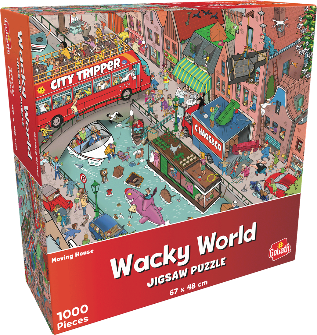 Puzzle 1000 piese - Wacky World - Moving House | Goliath