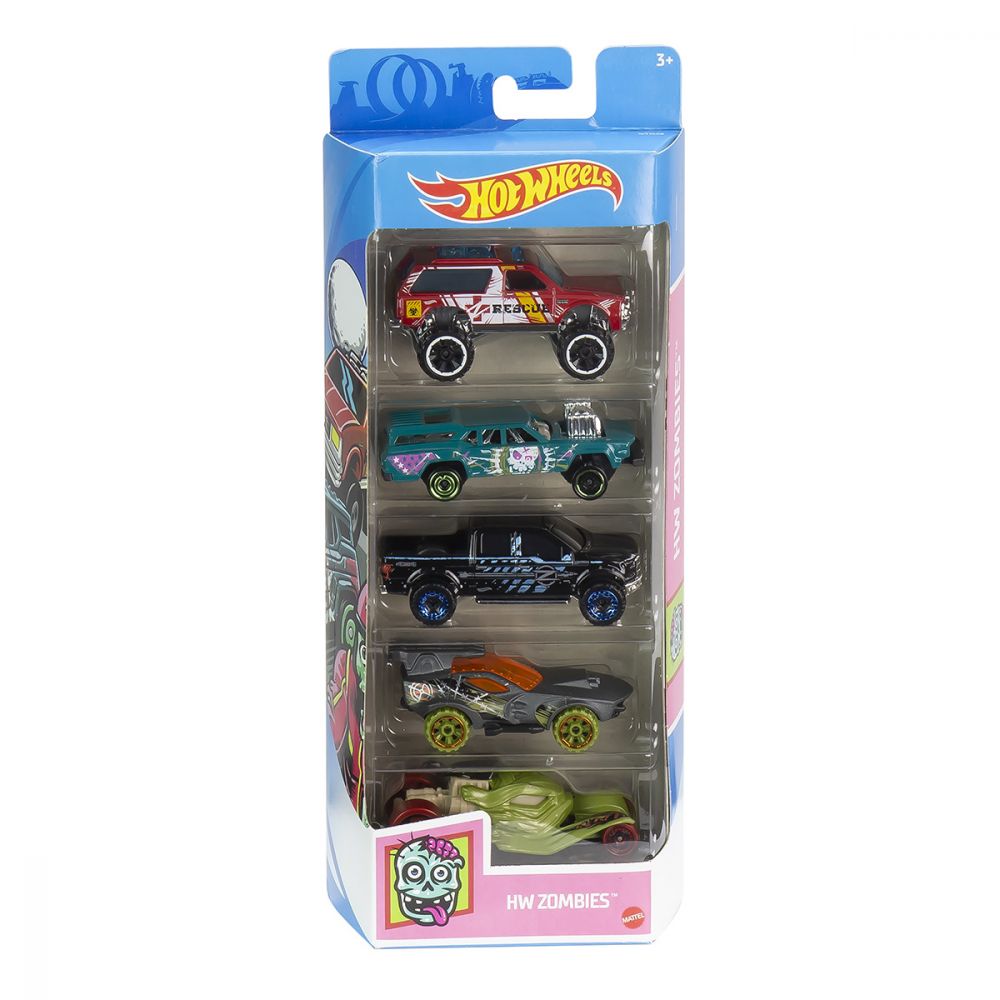 Set masinute - Hot Wheels Zombies, 5 bucati | Mattel