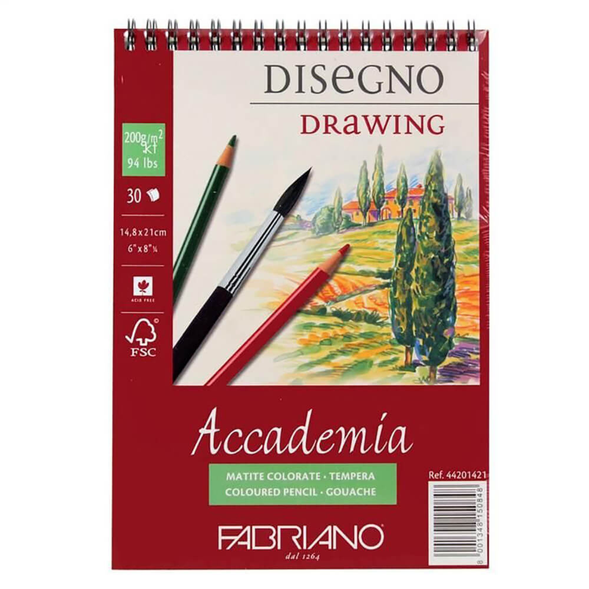 Bloc de desen A5 - Accademia | Fabriano