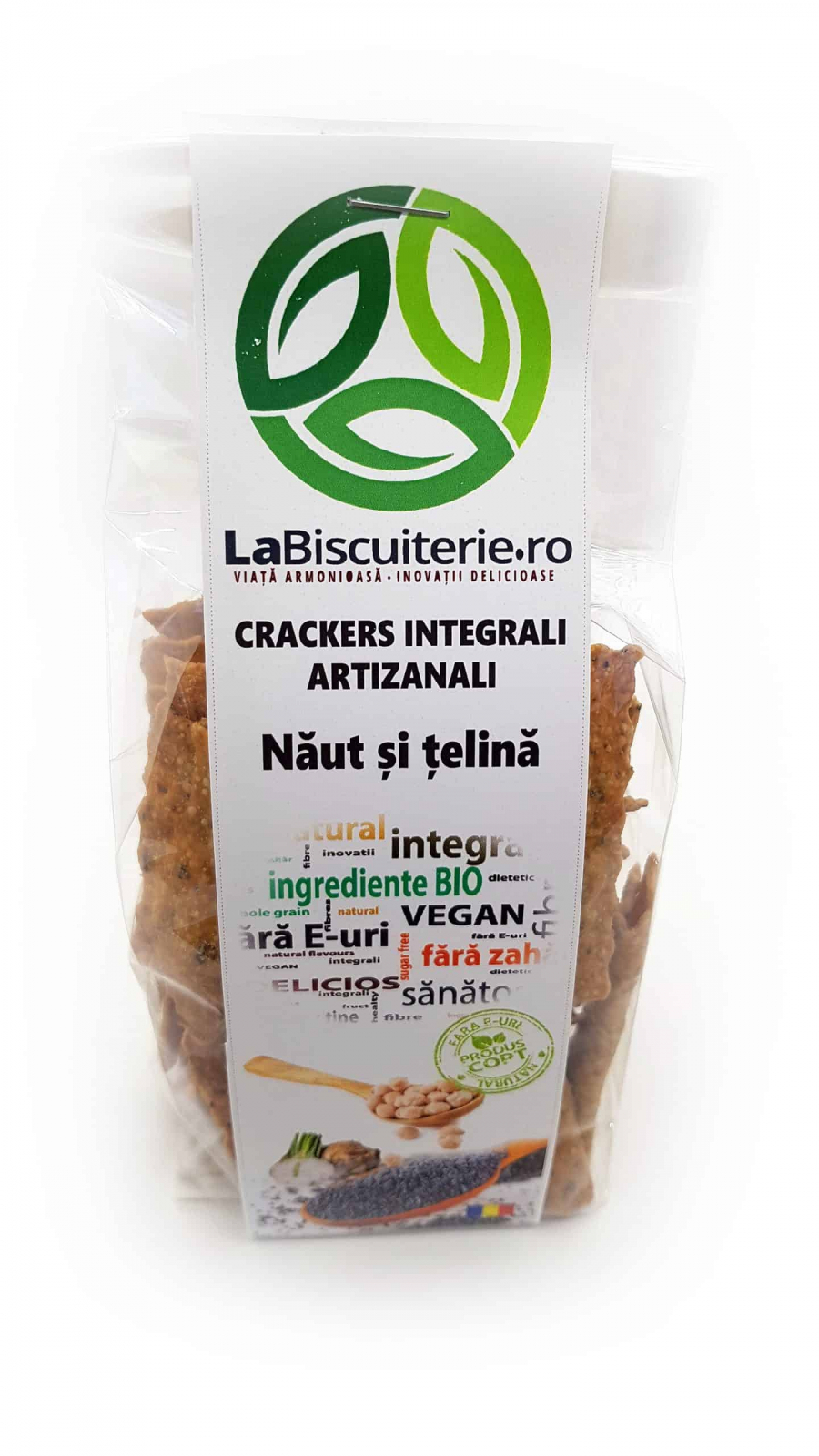 Crackers - Integrali cu naut si telina | La Biscuiterie