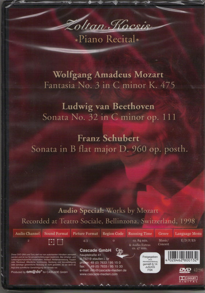 Piano Recital: Mozart, Beethoven, Schubert (DVD) | Zoltan Kocsis image1