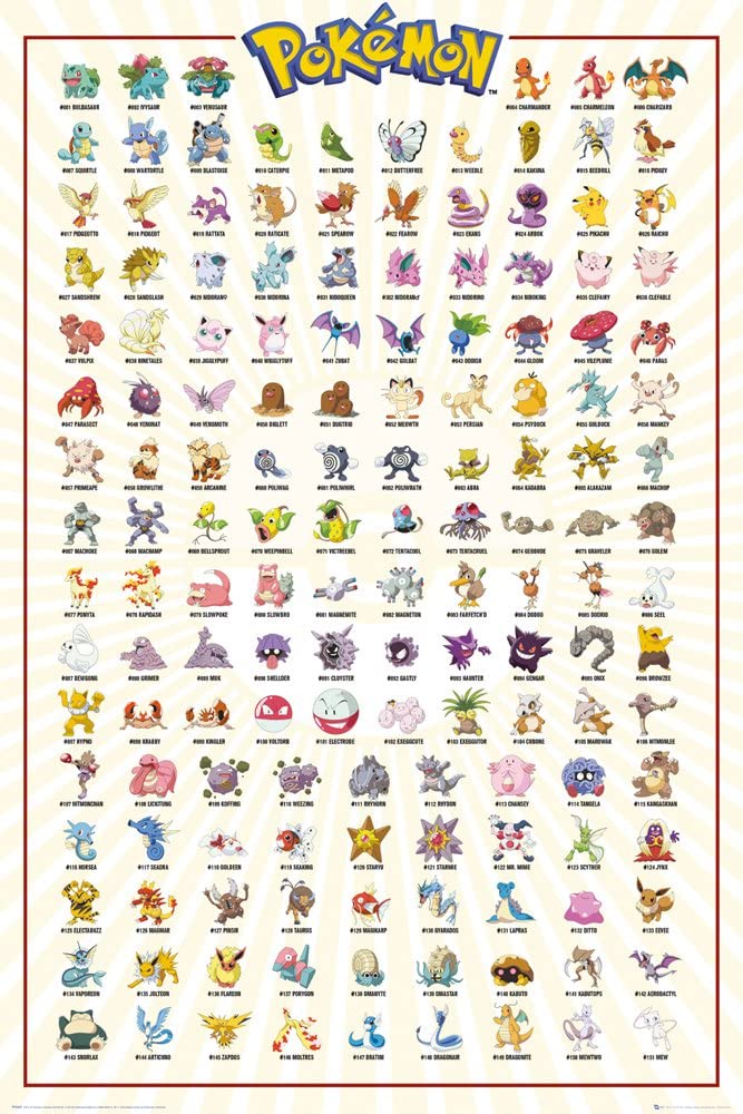 Poster - Pokemon Kanto 151 | GB Eye