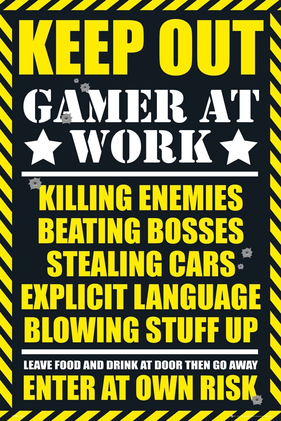 Poster - Keep Out Gamer at Work | GB Eye