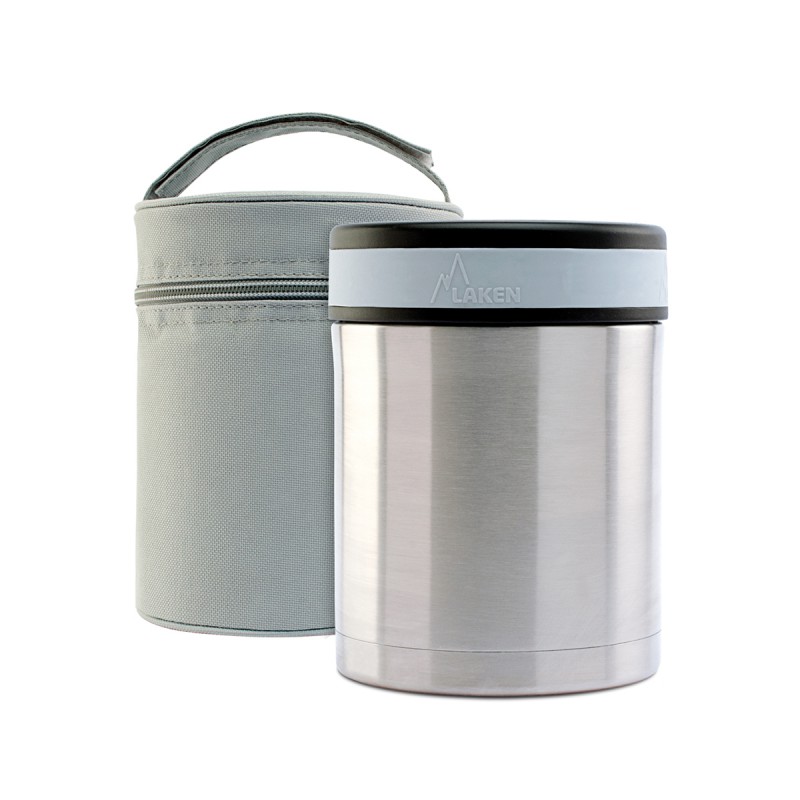 Termos alimente solide - Stainless Steel - Neoprene Cover - Gray, 1000 ml | Laken - 1 | YEO