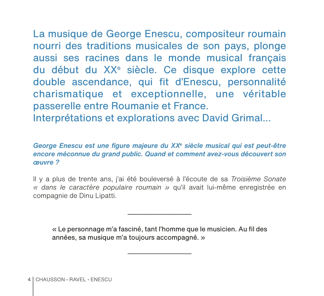 David Grimal - Les Dissonances | Ernest Chausson, Maurice Ravel, George Enescu - 2 | YEO