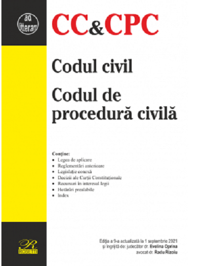 Codul civil. Codul de procedura civila | Radu Rizoiu, Evelina Oprina carte imagine 2022