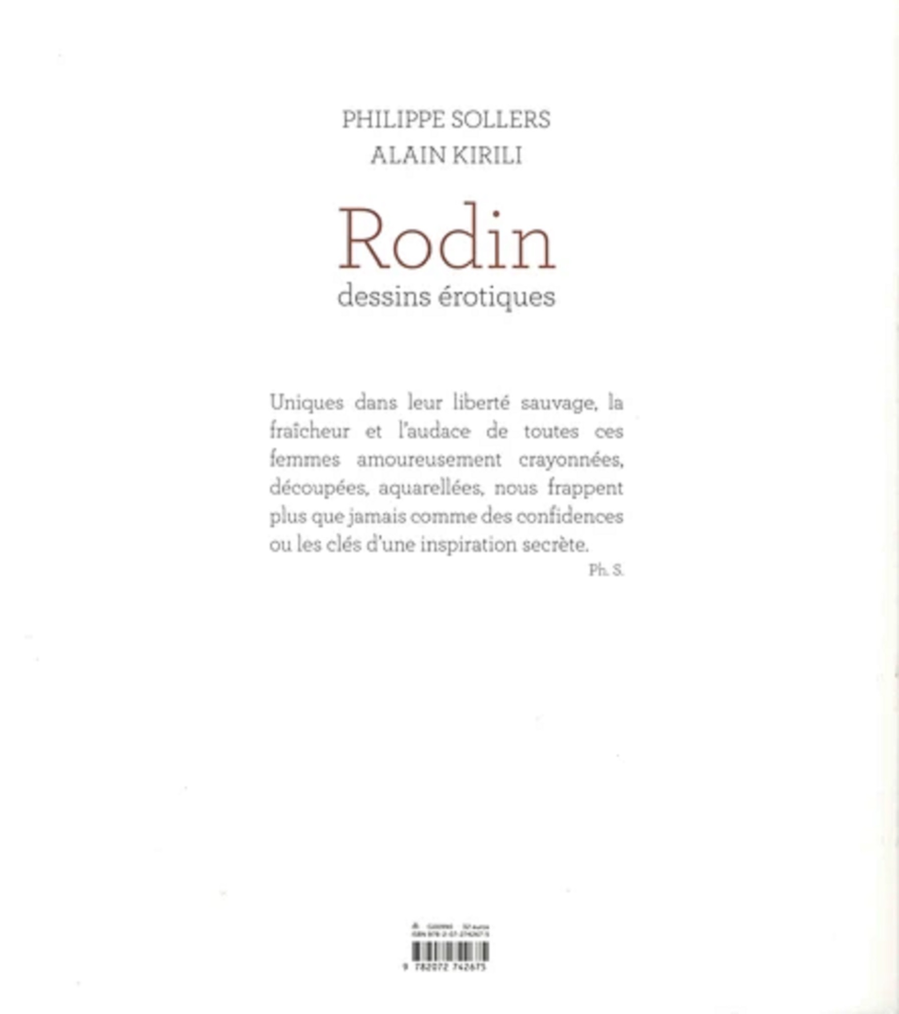 Rodin - Dessins erotiques | Philippe Sollers, Alain Kirili - 1 | YEO