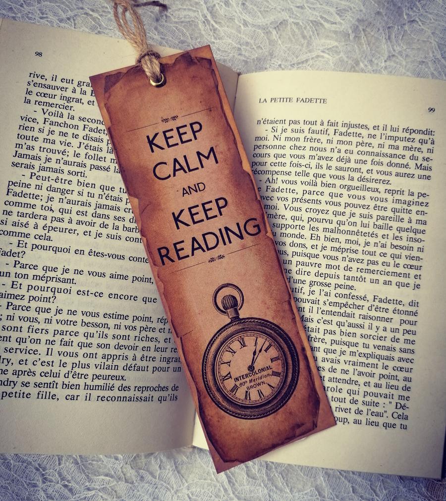 Semn de carte vintage - Keep Calm and Keep Reading | Handmade Concept Store