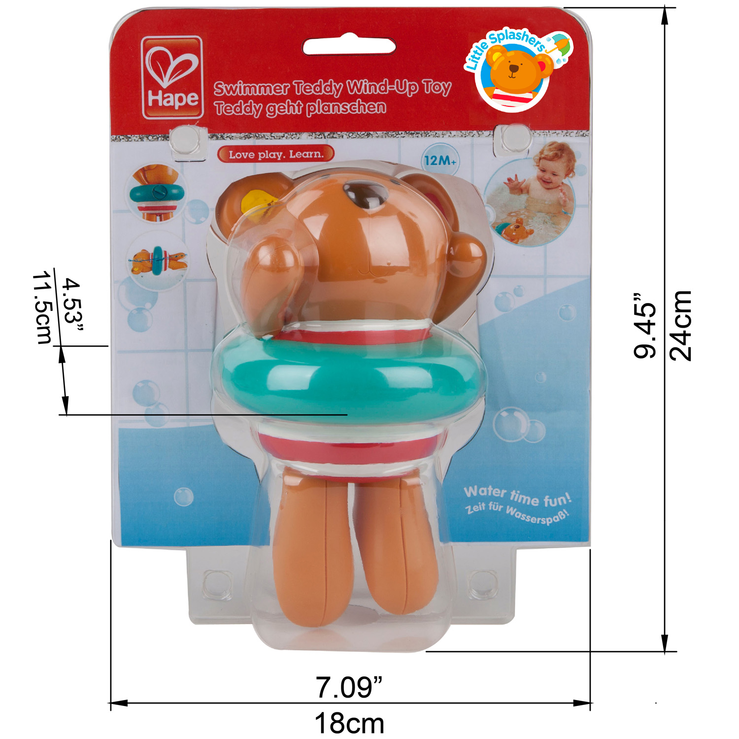 Jucarie bebelusi - Swimmer Teddy Wind-Up Toy | Hape - 1 | YEO