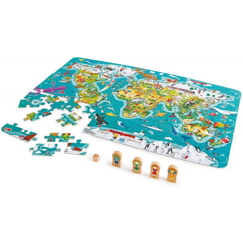 Puzzle - 2-in-1 - Turul Lumii | Hape
