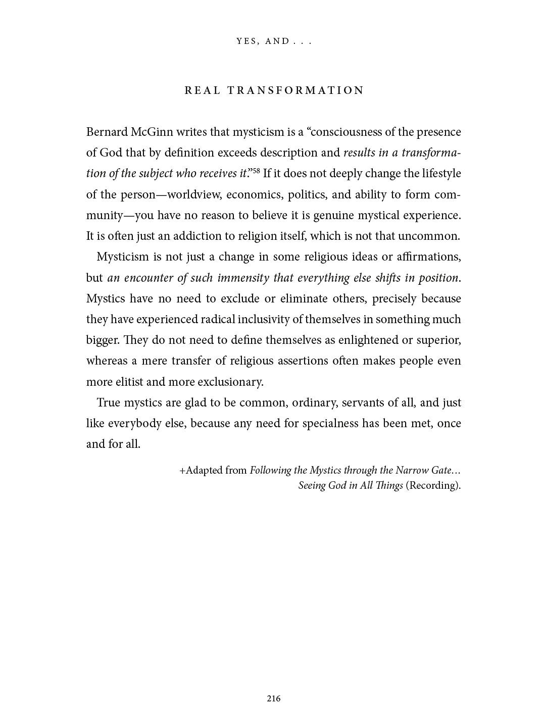 Yes, And . . . A Year of Daily Meditations | Richard Rohr - 6 | YEO