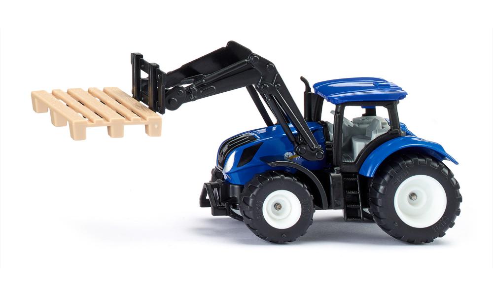 Jucarie - New Holland with Pallet Fork and Pallet | Siku - 0