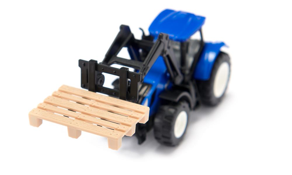 Jucarie - New Holland with Pallet Fork and Pallet | Siku - 4