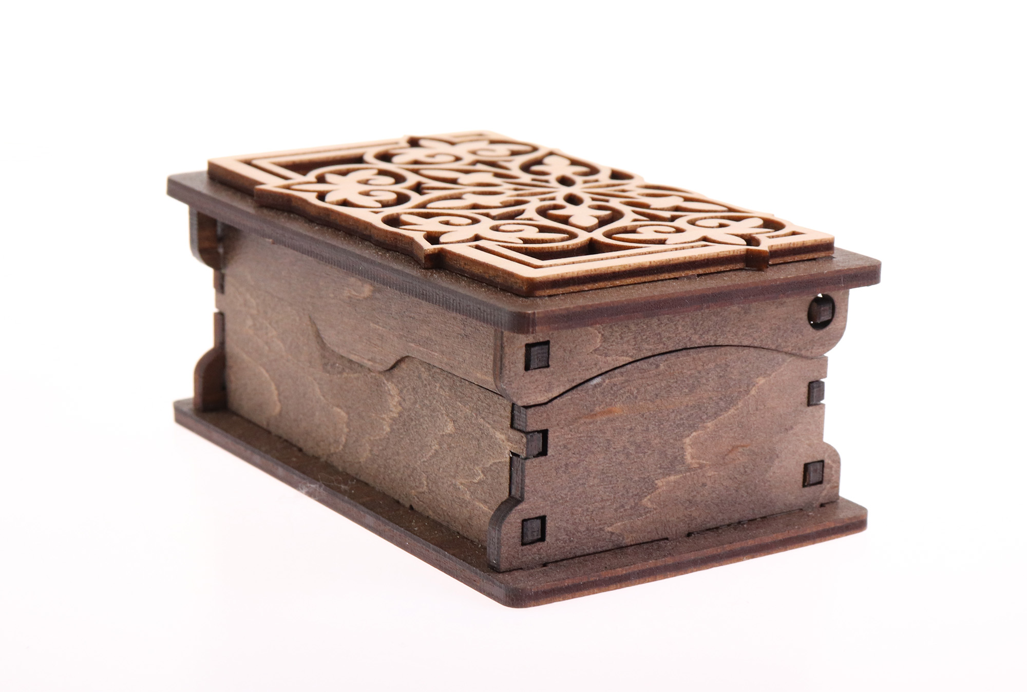 Cutie lemn - Vintaj, 11x4.5x6.5cm | Acrilat WoodBox - 2 | YEO