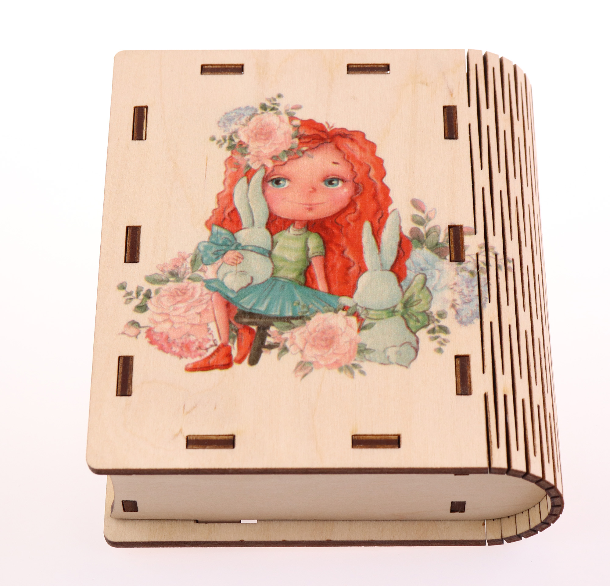 Cutie lemn - Carte, 11x10x3.5 cm (doua modele) | Acrilat WoodBox - 1 | YEO