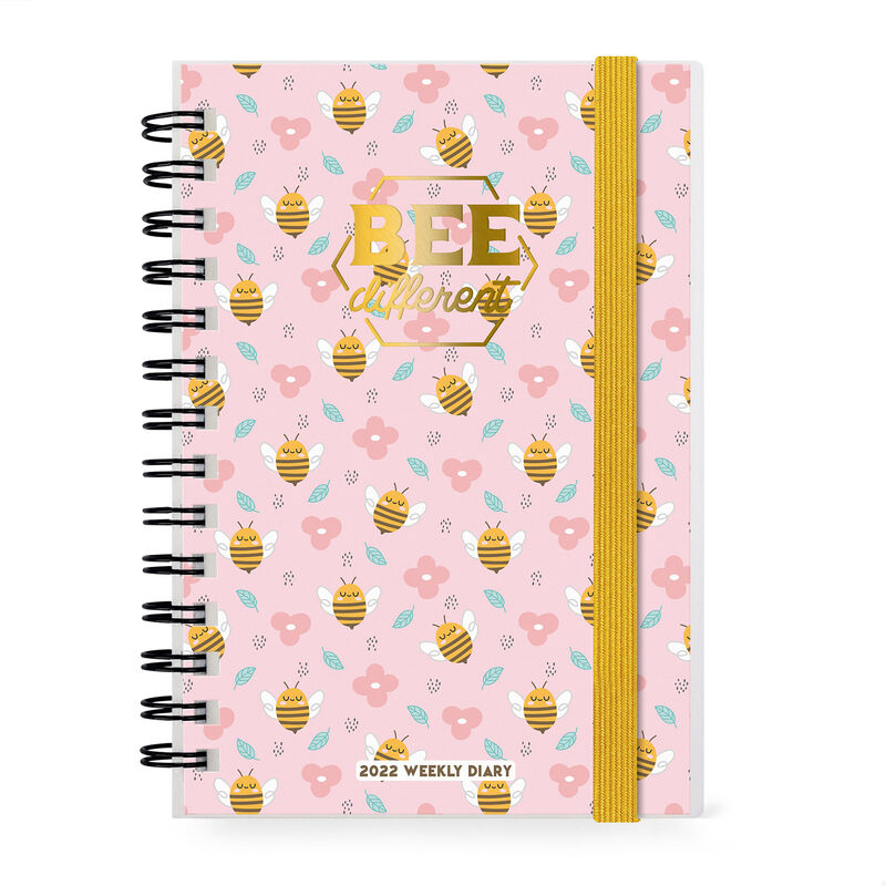 Agenda 2022 - 12-Month Weekly Diary - Small, Spiral Bound - Bee | Legami