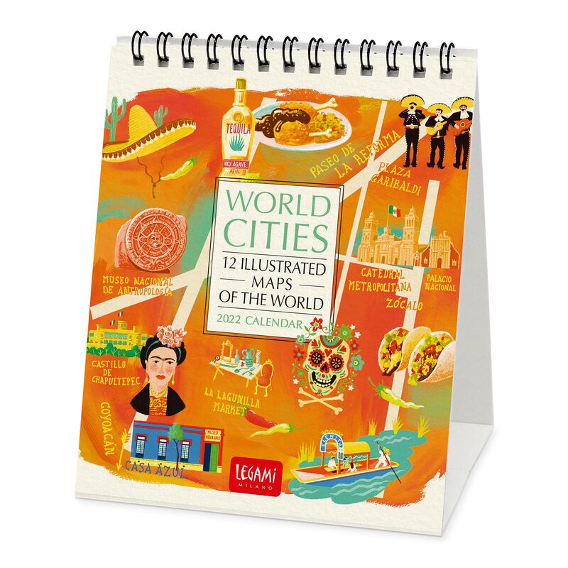 Calendar 2022 - World Cities, 12x14.5 cm | Legami