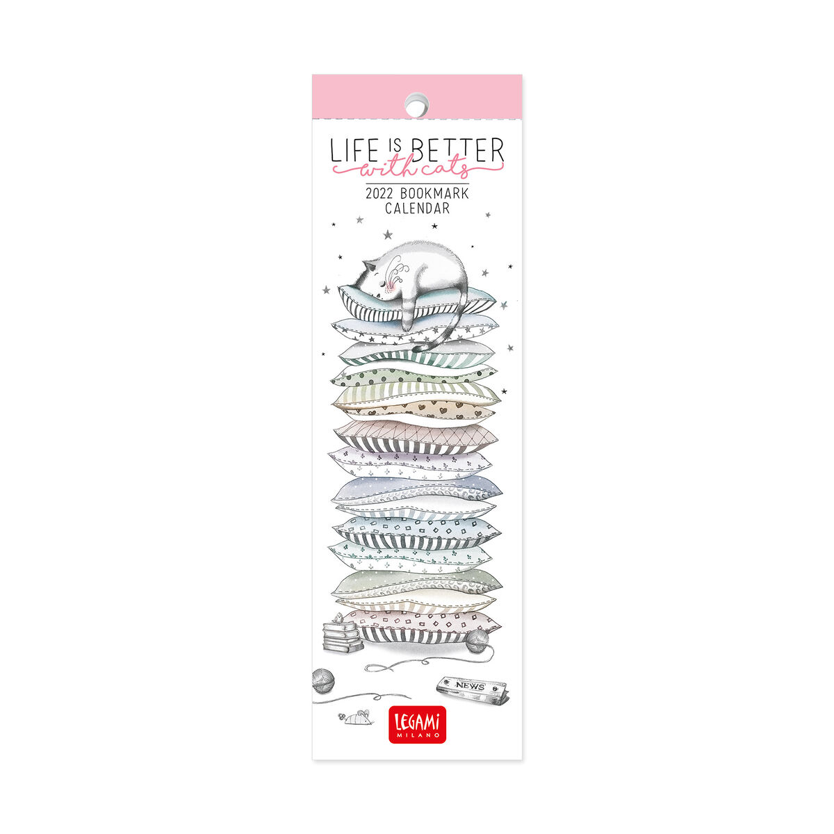 Calendar 2022 - Bookmark - Life is Better With Cats, 5.5x18 cm | Legami