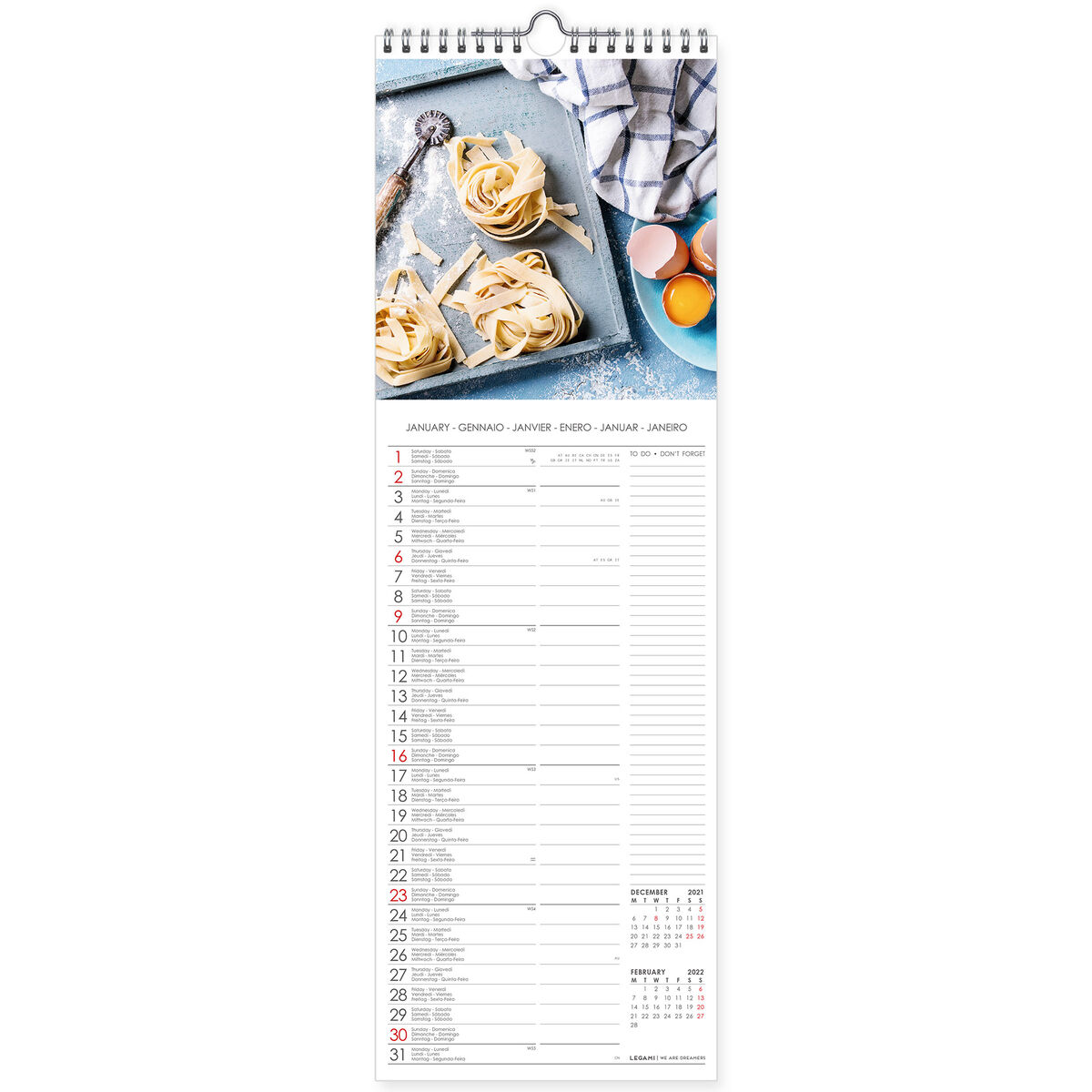 Calendar 2022 - Kitchen, 16x49 cm | Legami