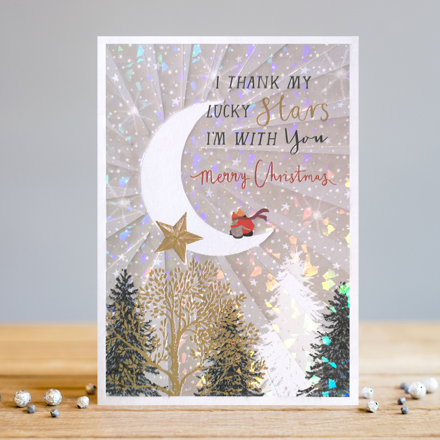 Felicitare - I Thank My Lucky Stars I\'m With You, Merry Christmas | Louise Tiler Designs