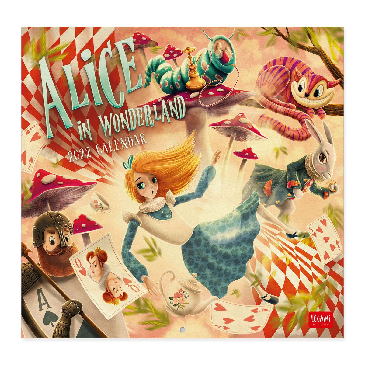 Calendar 2022 - Alice in Wonderland, 30x29 cm | Legami