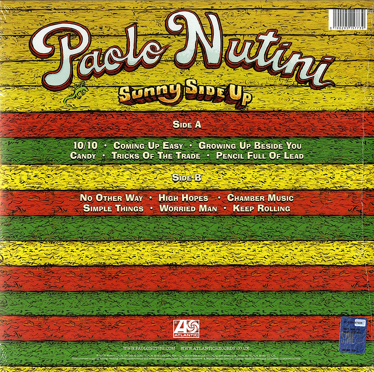 Sunny Side Up - Vinyl | Paolo Nutini