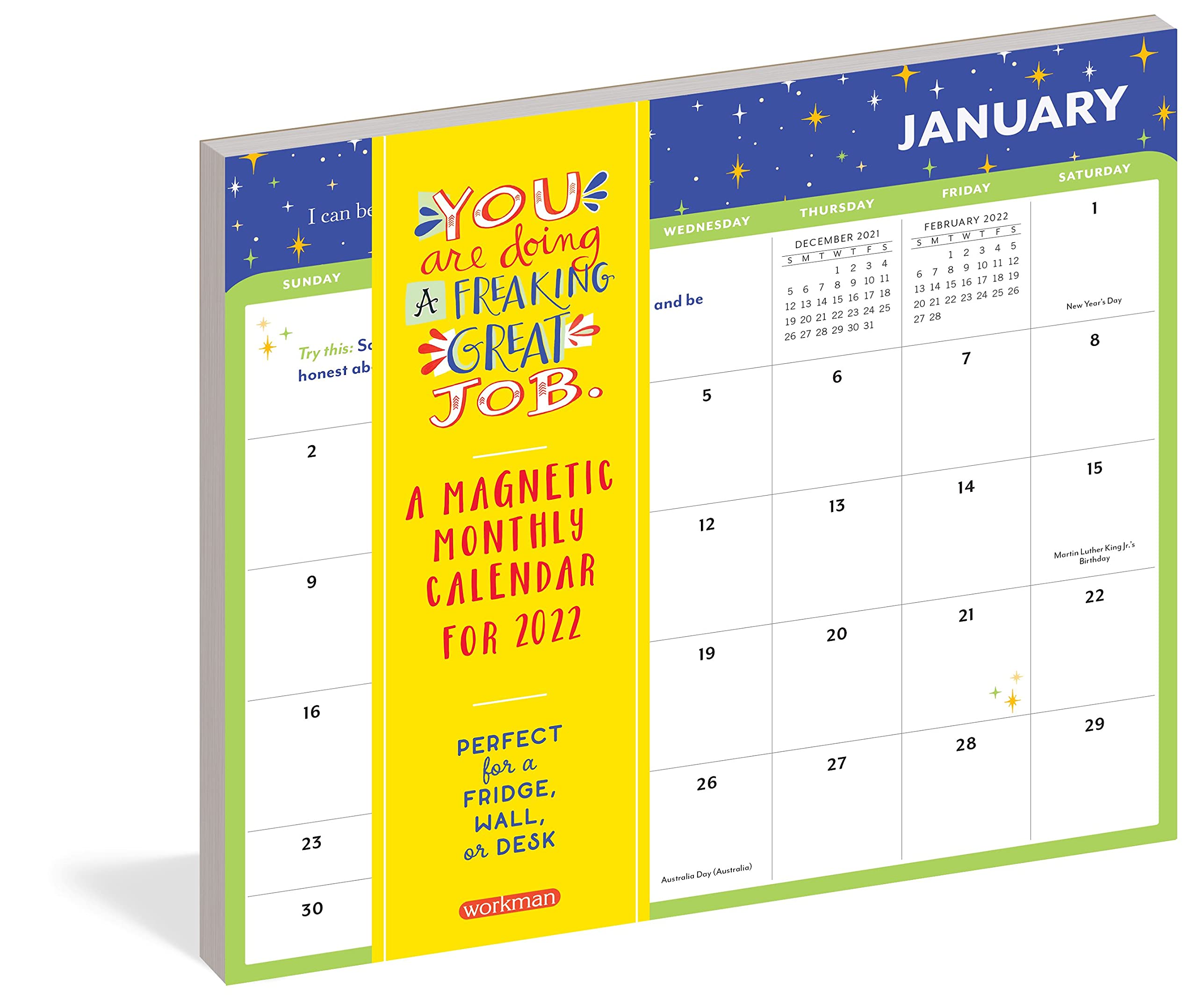 Calendar 2022 - You Are Doing a Freaking Great Job, magnetic Wall Calendar 2022 | Workman Publishing
