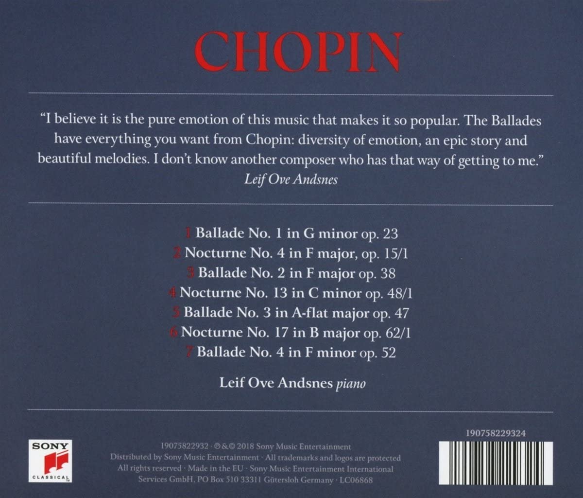 Leif Ove Andsnes: Sibelius / Chopin (2CD Pack) | Leif Ove Andsnes - 4 | YEO