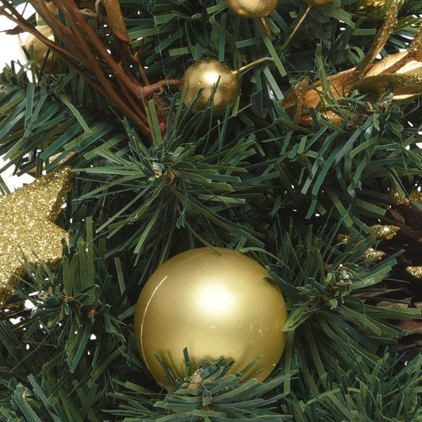 Brad artificial - Glitter Bauble, Stars, Cinnamon - Indoor - Gold | Kaemingk - 1 | YEO