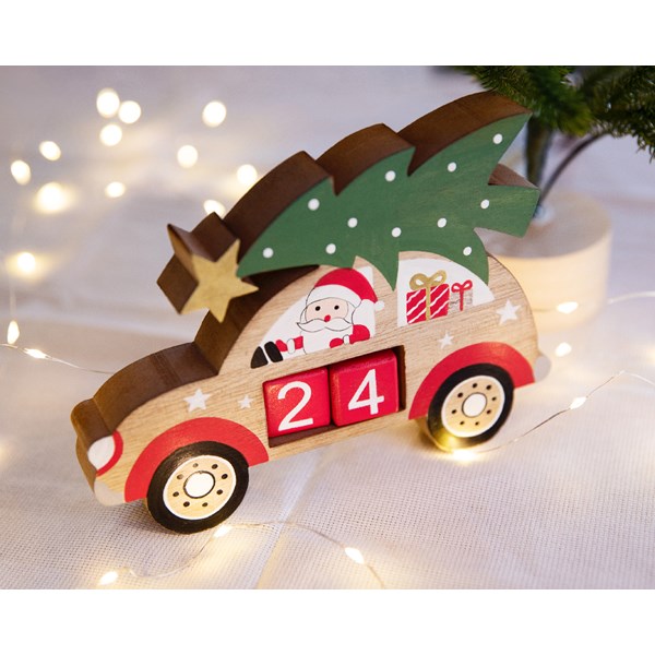 Decoratiune - Advent Calendar MDF - Car  | Kaemingk - 1 | YEO