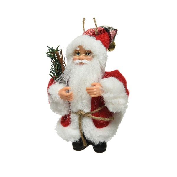 Figurina - Santa Polyester Branch - Red and White | Kaemingk
