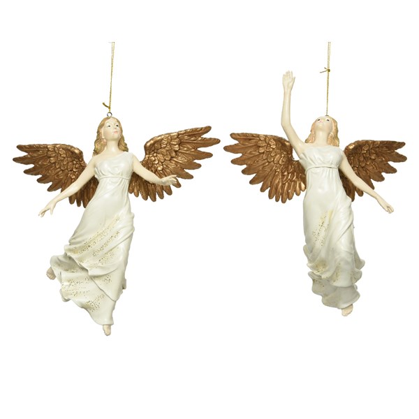 Figurina -  Angel Glitter - White-Gold | Kaemingk