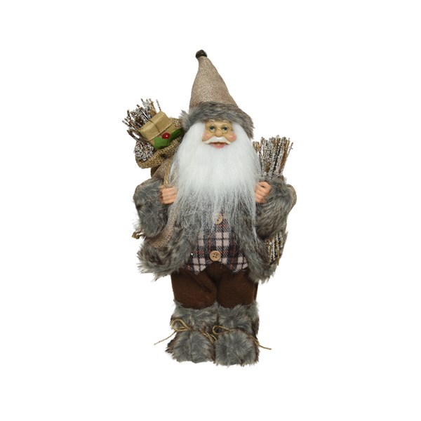 Figurina  - Santa Polyester Lamp, Branch, Giftbag - Brown | Kaemingk